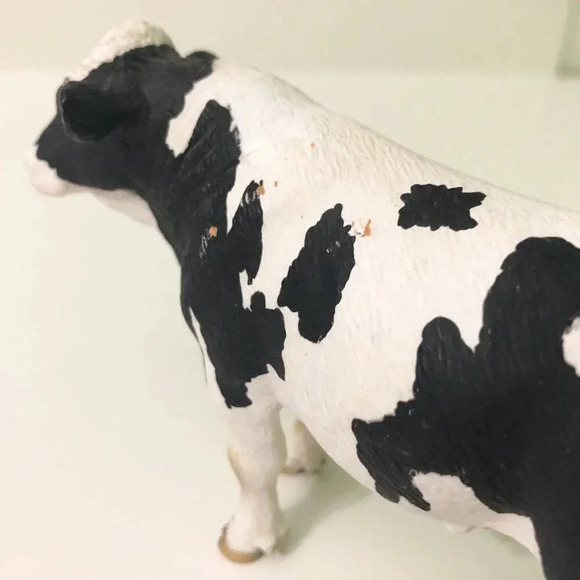 2007 Schleich Holstein Bull  Cow Dairy Farm Figure Black and White - Picture 12 of 14